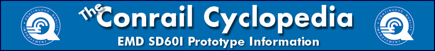 The Conrail Cyclopedia - EMD SD60I locomotive train engine roster & prototype information